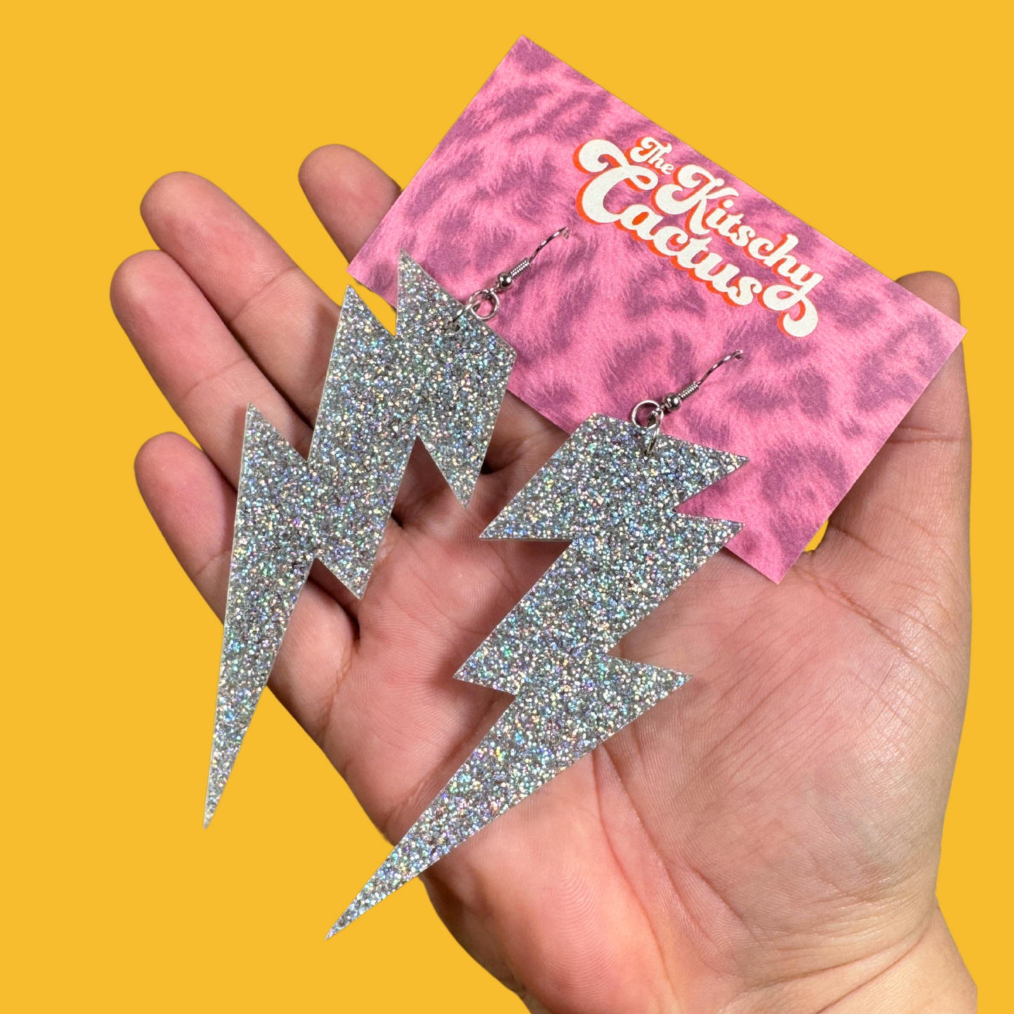Holographic Lightning Bolt Earrings - The Kitschy Cactus