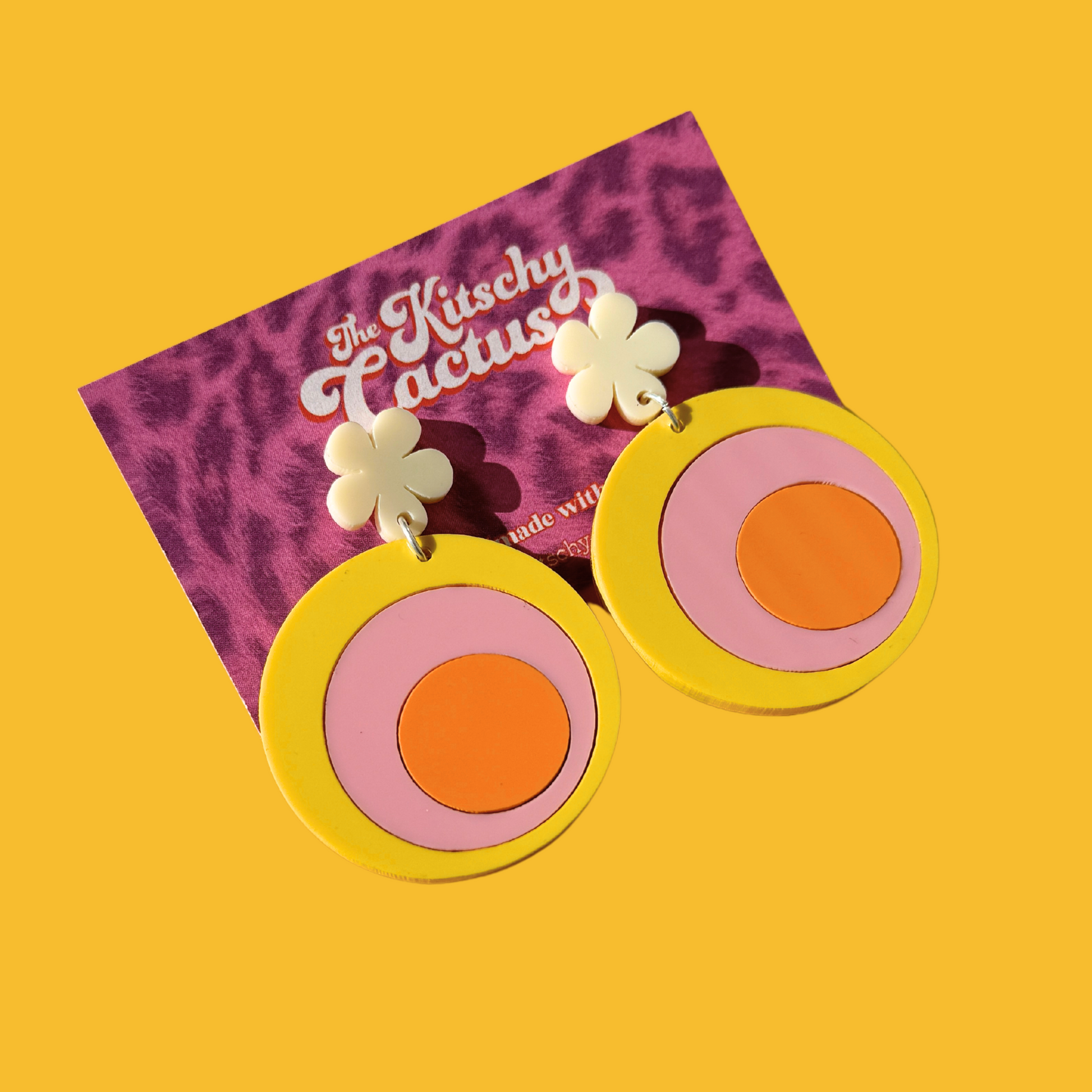 Retro Inspired Statement Earrings - The Kitschy Cactus