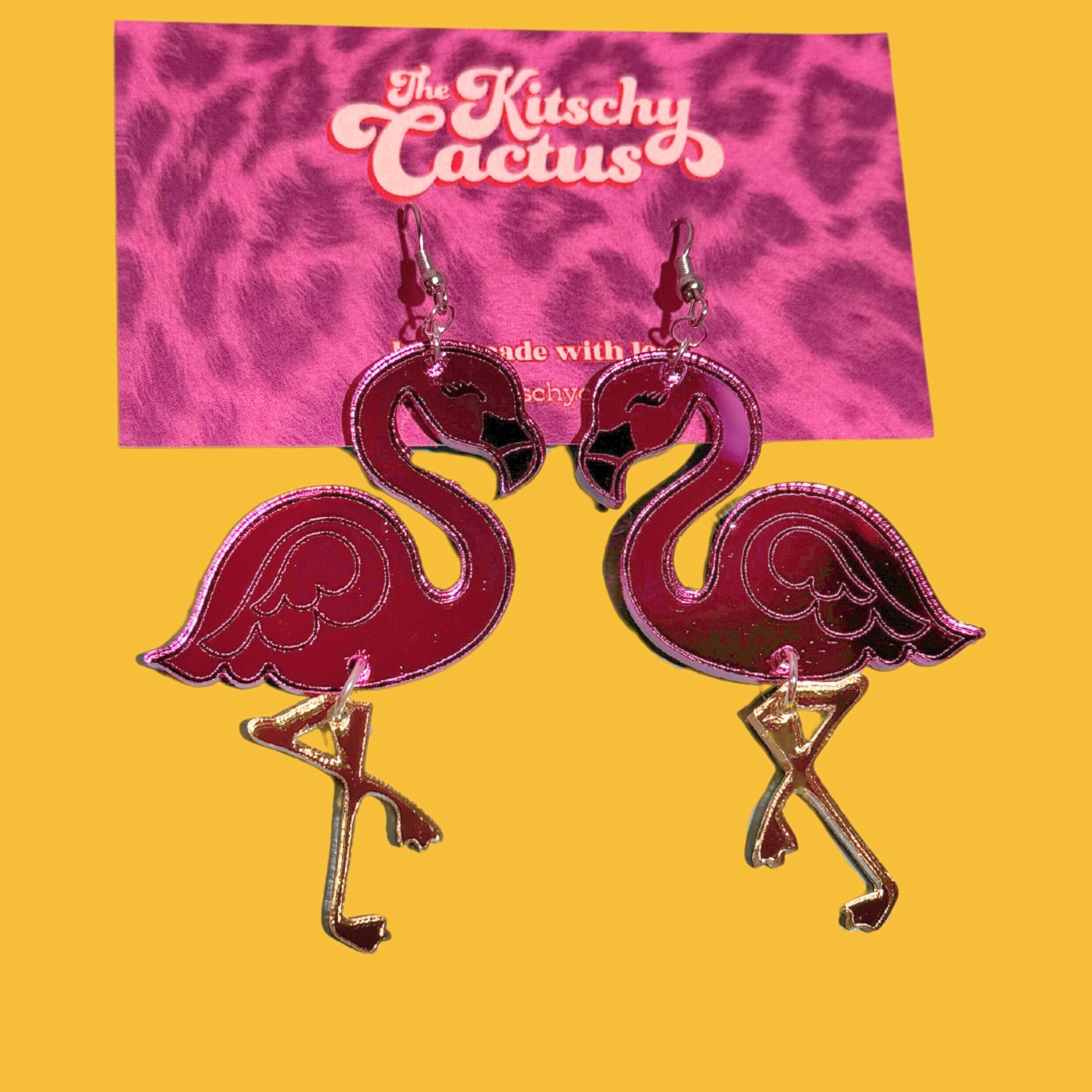 Pink Flamingo Earrings - The Kitschy Cactus