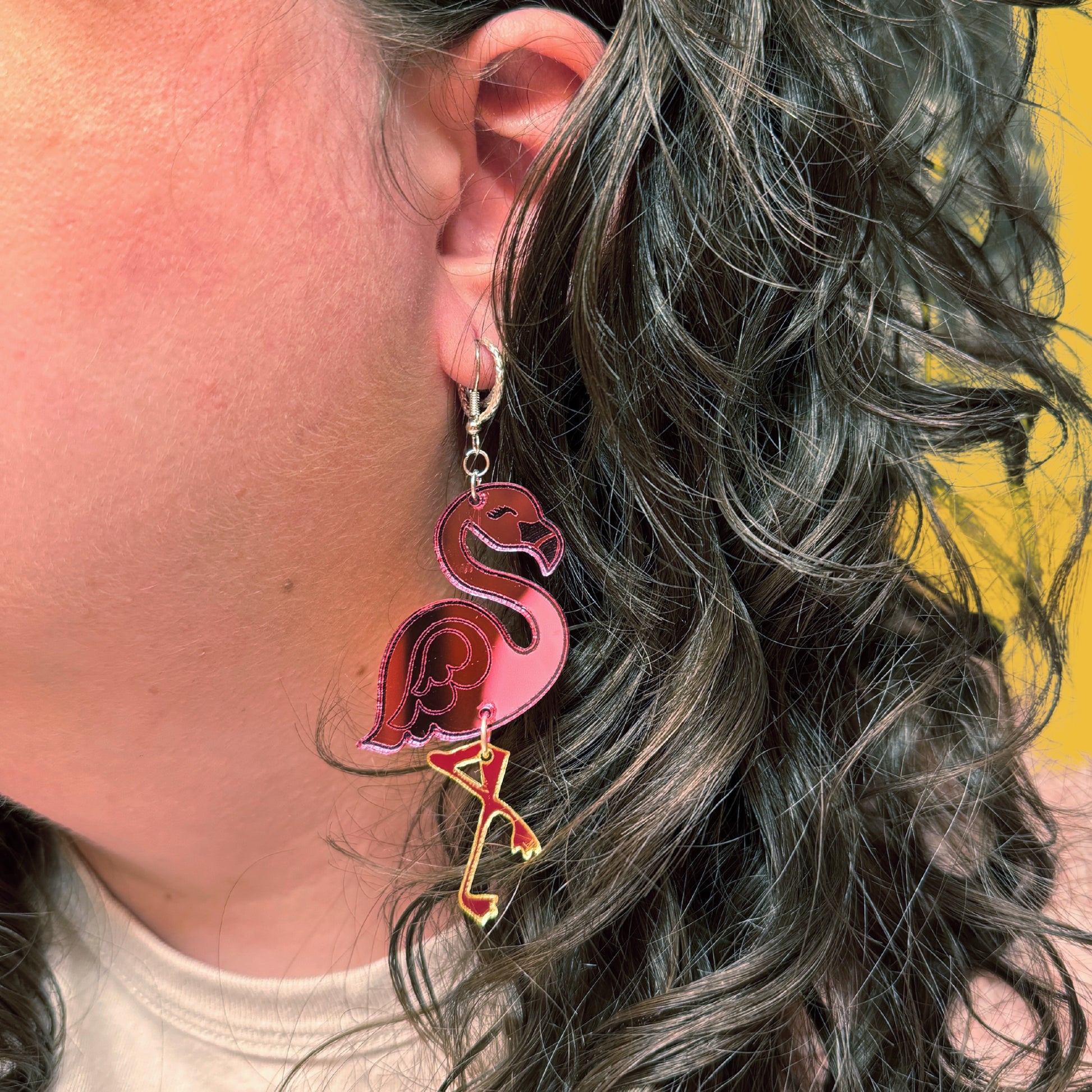 Pink Flamingo Earrings - The Kitschy Cactus