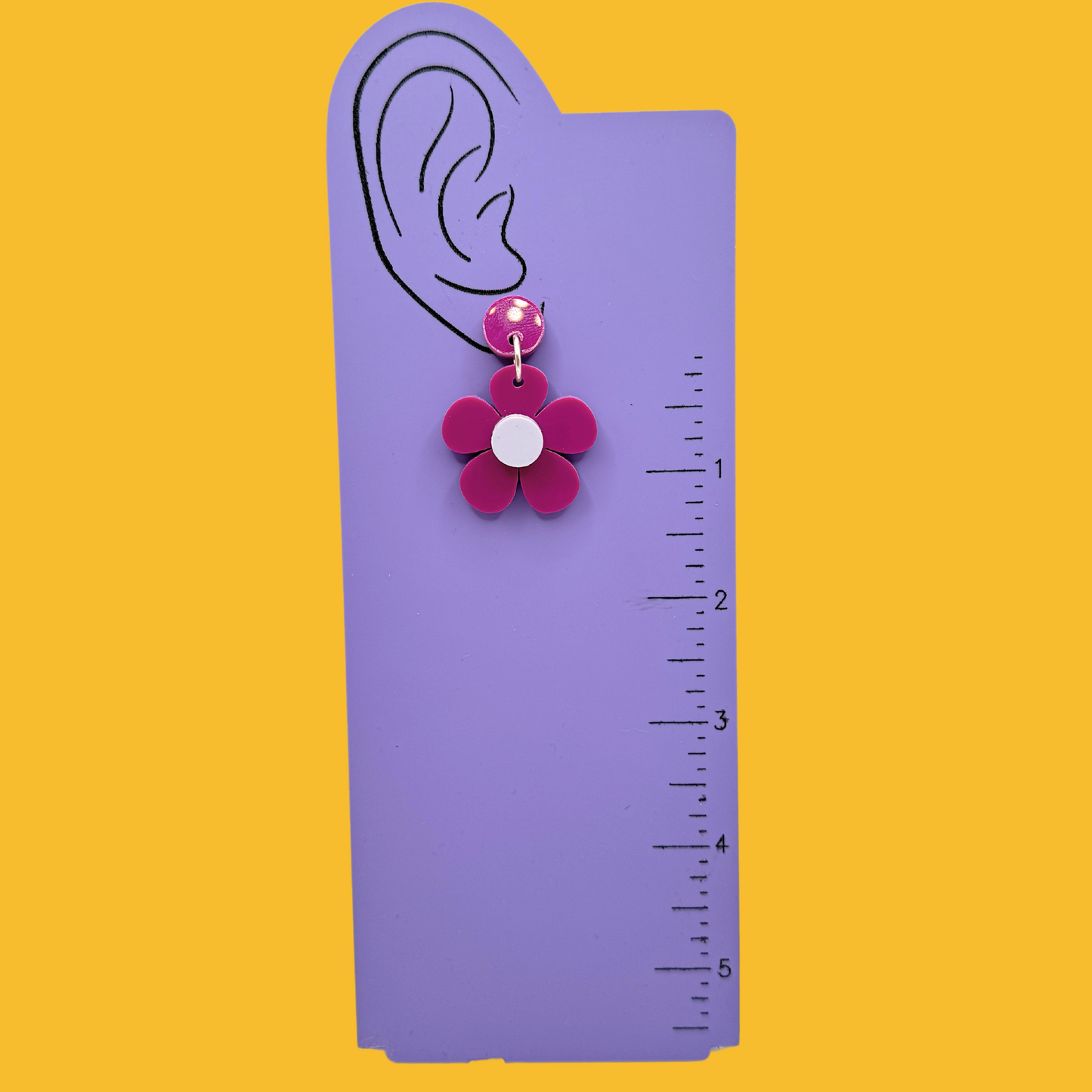 Mini Purple Flower Earrings - The Kitschy Cactus