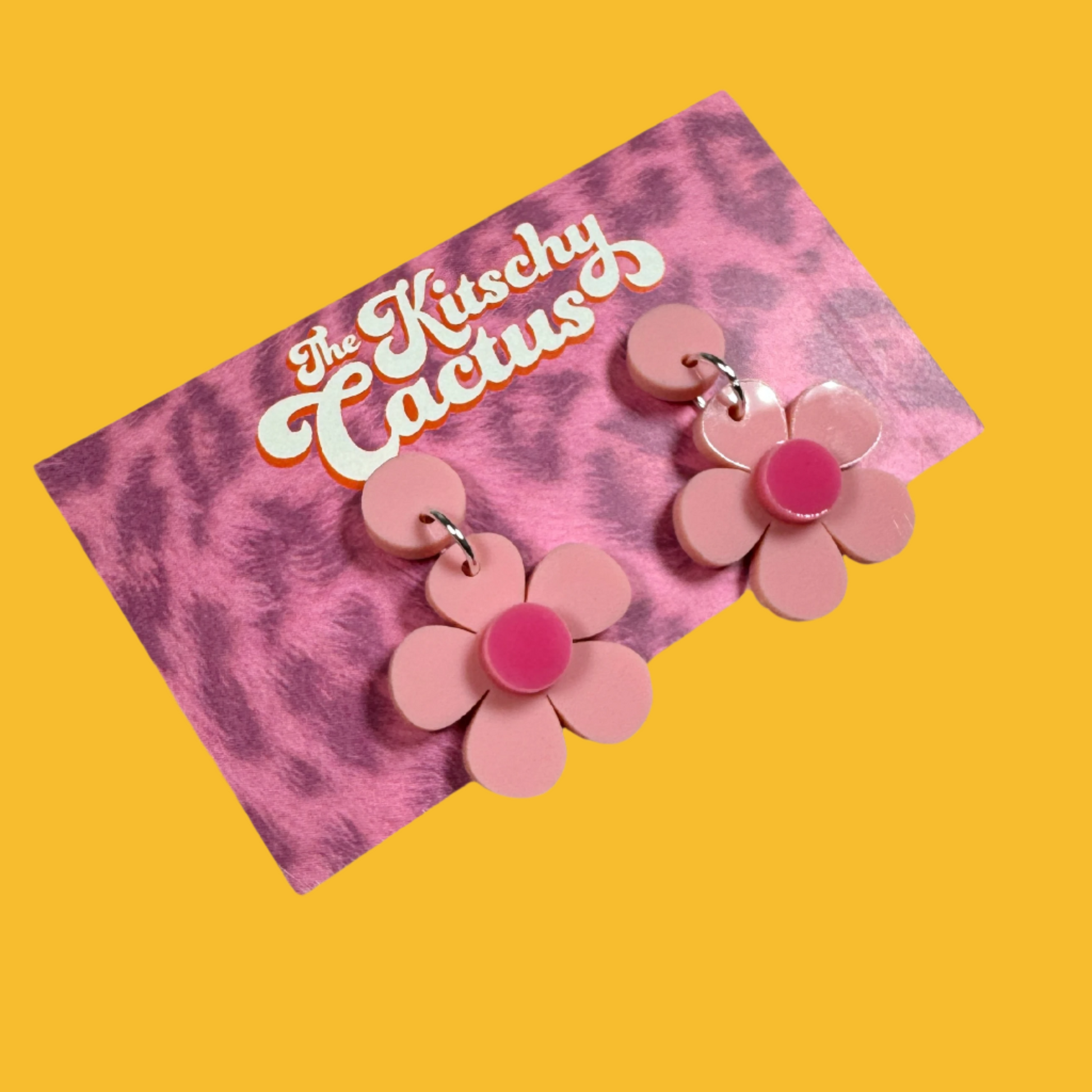 Mini Pink Flower Earrings - The Kitschy Cactus