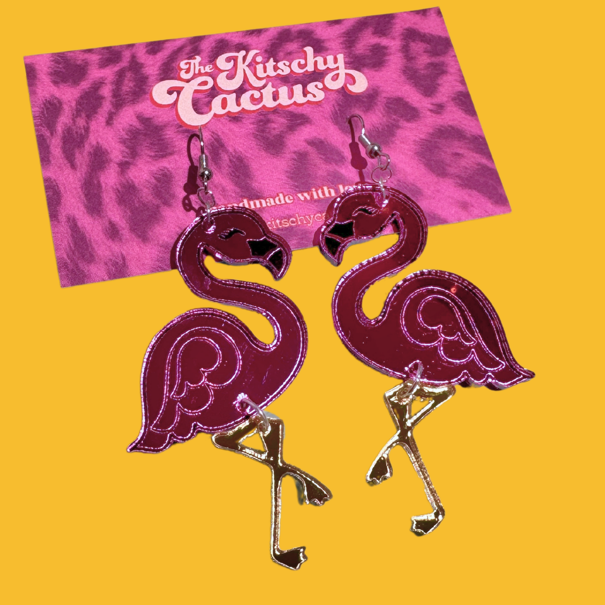 Pink Flamingo Earrings - The Kitschy Cactus