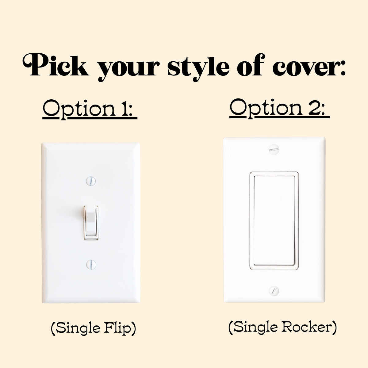 Custom Light Switch Covers (2 colours)