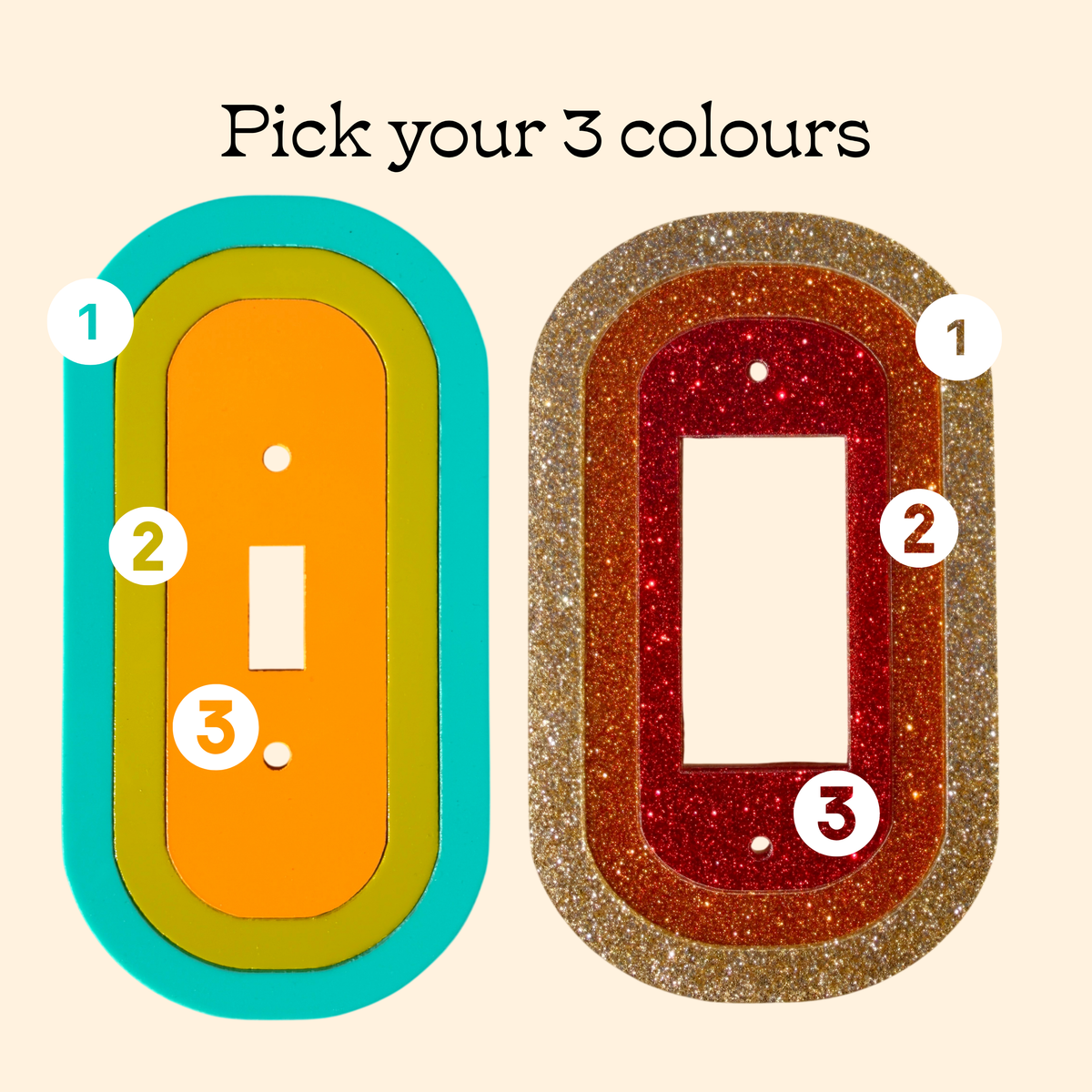 Custom Light Switch Cover (3 colours)