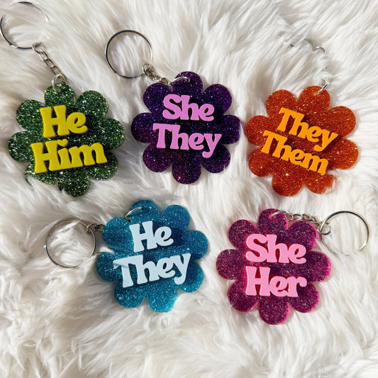 Pronoun Keychains