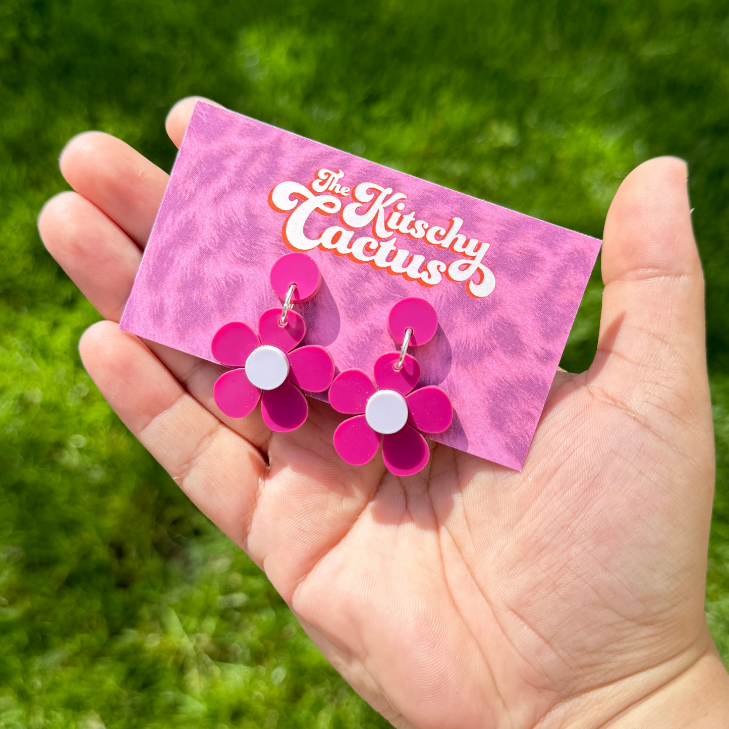 Mini Purple Flower Earrings - The Kitschy Cactus